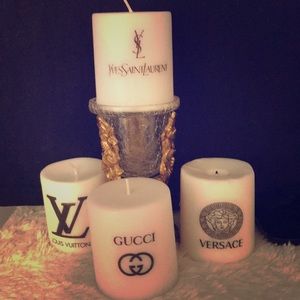 Chic Designer Branded Custom Candles.